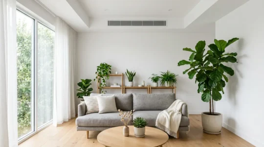 Système de ventilation moderne VMC double flux dans un intérieur contemporain pour améliorer la qualité de l'air