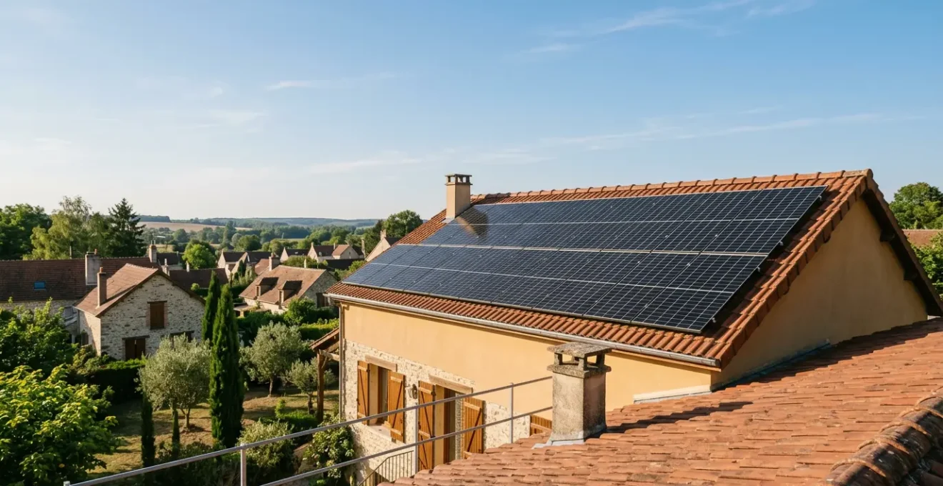 Installation de panneaux solaires sur toiture résidentielle française pour l'autoconsommation énergétique