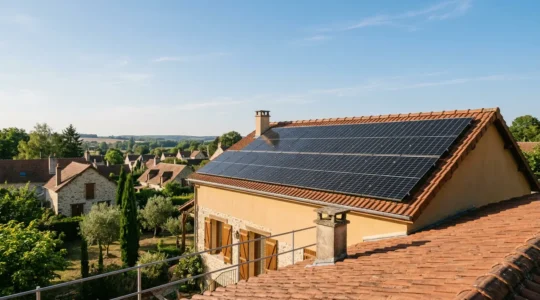 Installation de panneaux solaires sur toiture résidentielle française pour l'autoconsommation énergétique