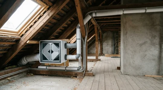 Système de ventilation mécanique double flux à haut rendement dans un environnement technique épuré